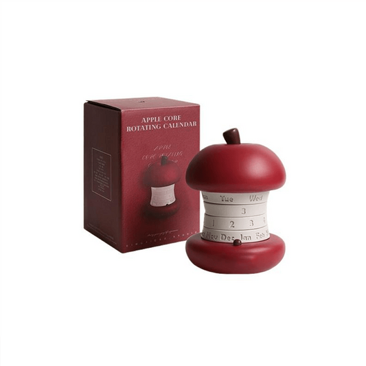 Design Creative Apple Core Perpetual Calendar Rotating Decoration